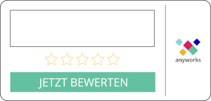 Durchschnittliche Sterne-Bewertung auf anyworks. Jetzt bewerten.